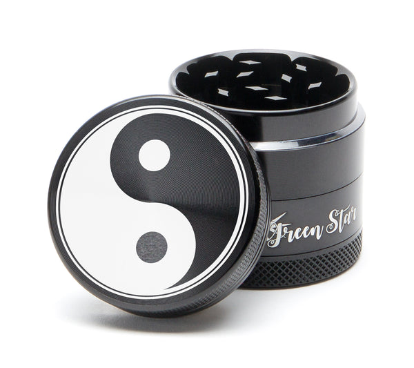 Grinder: Yin Yang & Tree Of Life, Black, 63mm, 4-piece